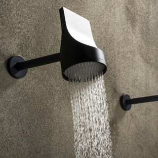 Верхний душ Bossini Apice HH1000.073 10 см чёрный матовый